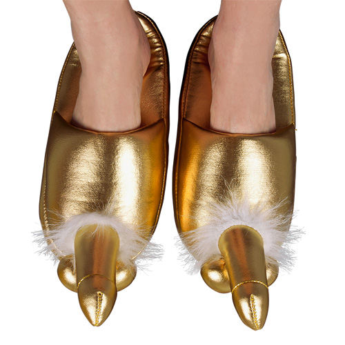The Golden Penis Slippers from Forbidden Passion