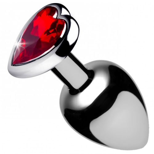 The XR Booty Sparks Red Heart Medium Anal Plug from Forbidden Passion