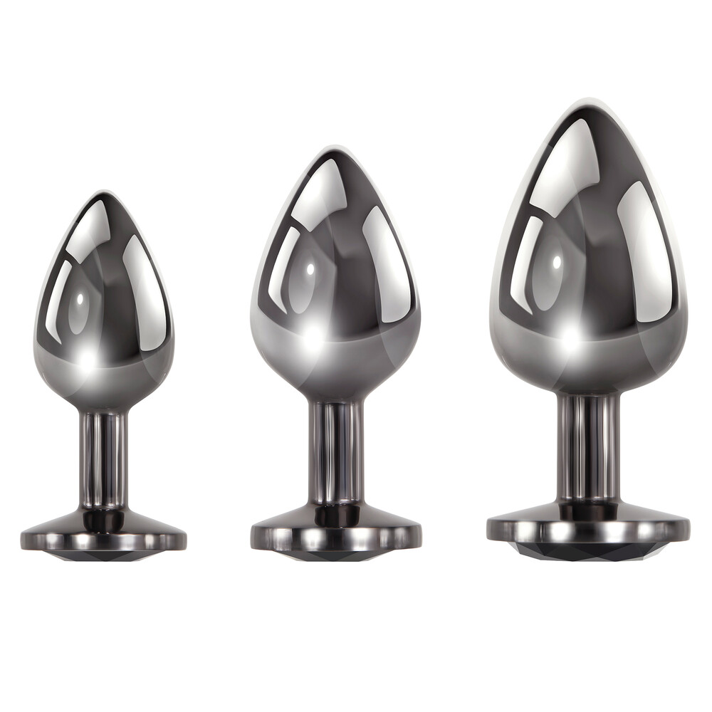 The Evolved Black Gem Anal Plug Set from Forbidden Passion