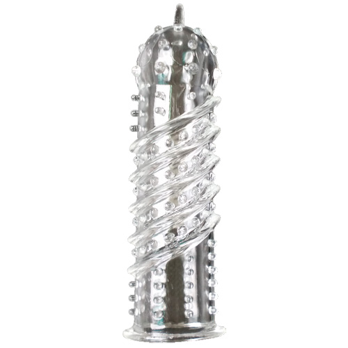The Clear Textured Orgasma Penis Sleeve from Forbidden Passion