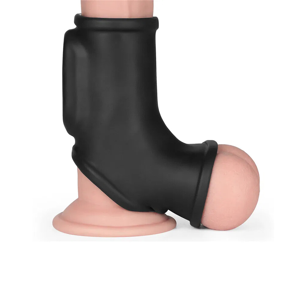 The Lovetoy Vibrating Penis and Scrotum Sleeve from Forbidden Passion