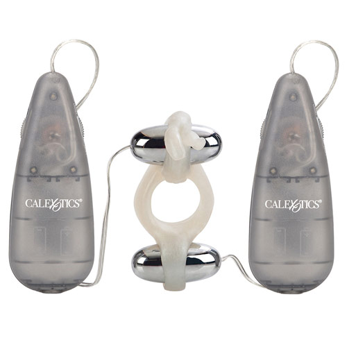 The Rocking Rabbit Duo Vibrating Cock Ring from Forbidden Passion
