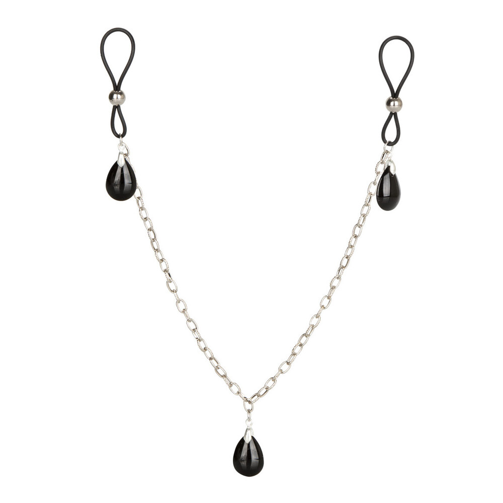 The Nipple Play Non Piercing Nipple Chain Jewellery Onyx from Forbidden Passion
