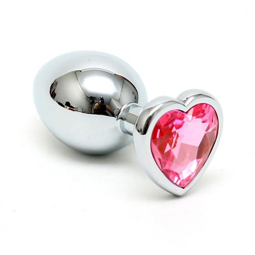 The Small Butt Plug With Heart Shaped Crystal from Forbidden Passion