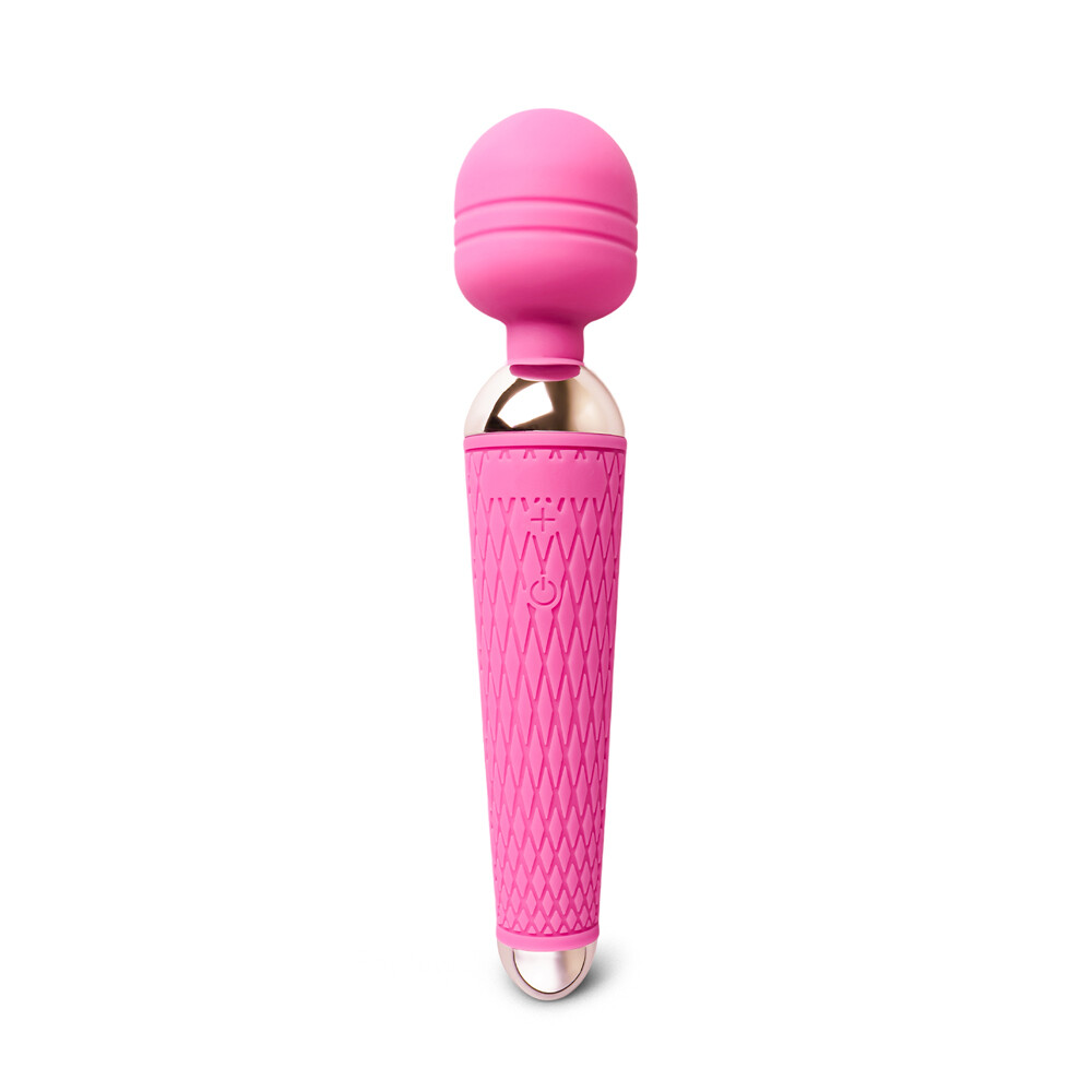 The 10 Speed Rechargeable Magic Wand Pink from Forbidden Passion