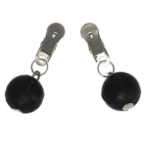 The Nipple Clamps With Round Black Weights from Forbidden Passion
