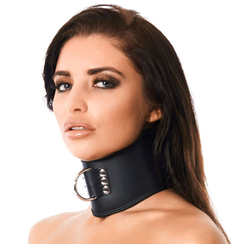 The Leather Collar With Padlock from Forbidden Passion