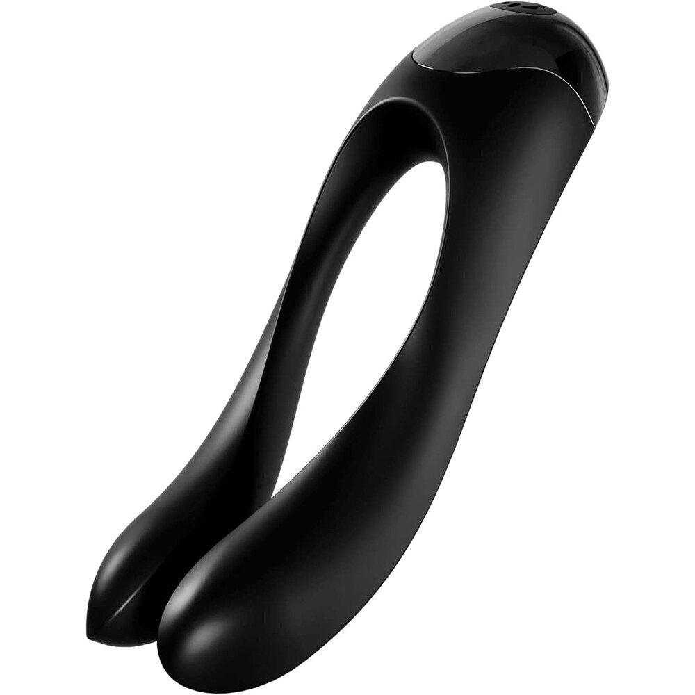 The Satisfyer Candy Cane Finger Vibrator Black from Forbidden Passion