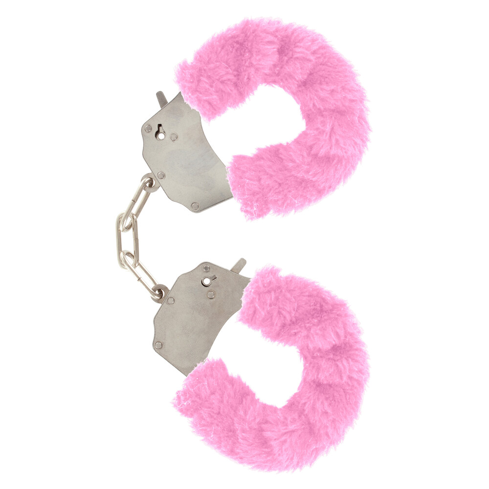 The ToyJoy Furry Fun Wrist Cuffs Pink from Forbidden Passion