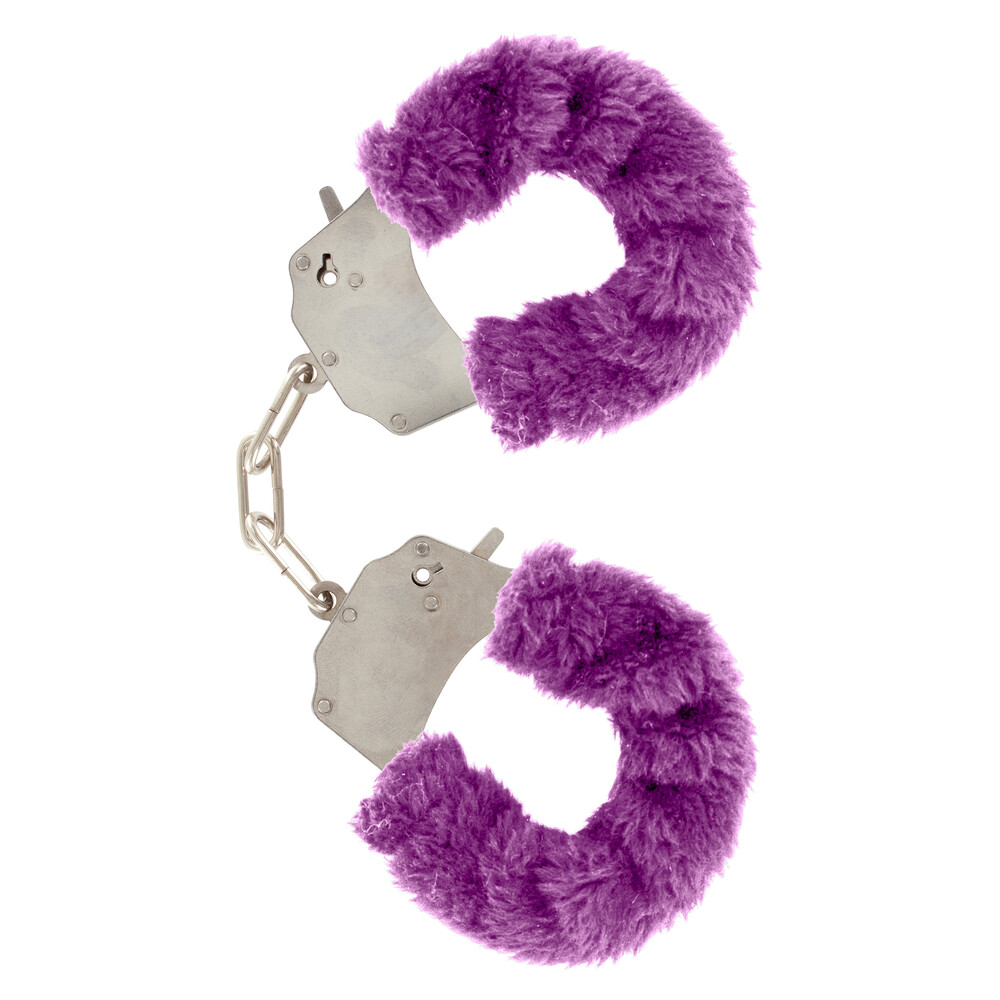 The ToyJoy Furry Fun Wrist Cuffs Purple from Forbidden Passion