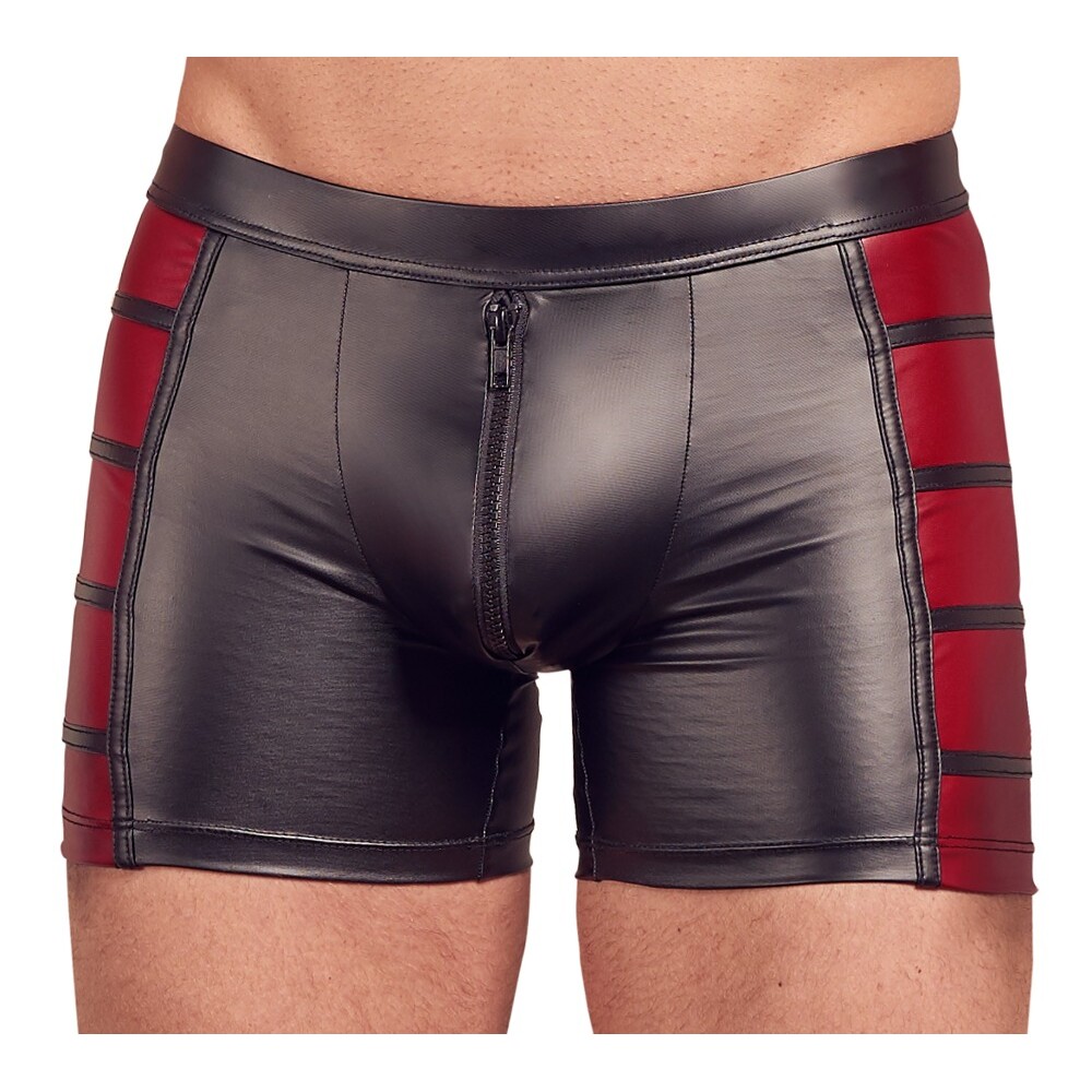 The NEK Matte Look Pants In Black and Red from Forbidden Passion