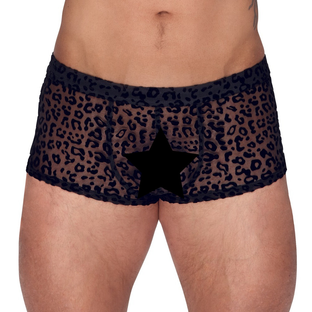 The Noir Sheer Animal Print Pants from Forbidden Passion