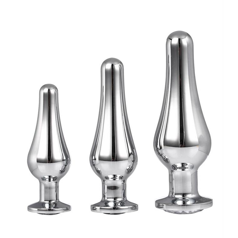 The Gleaming Butt Plug Set Silver from Forbidden Passion