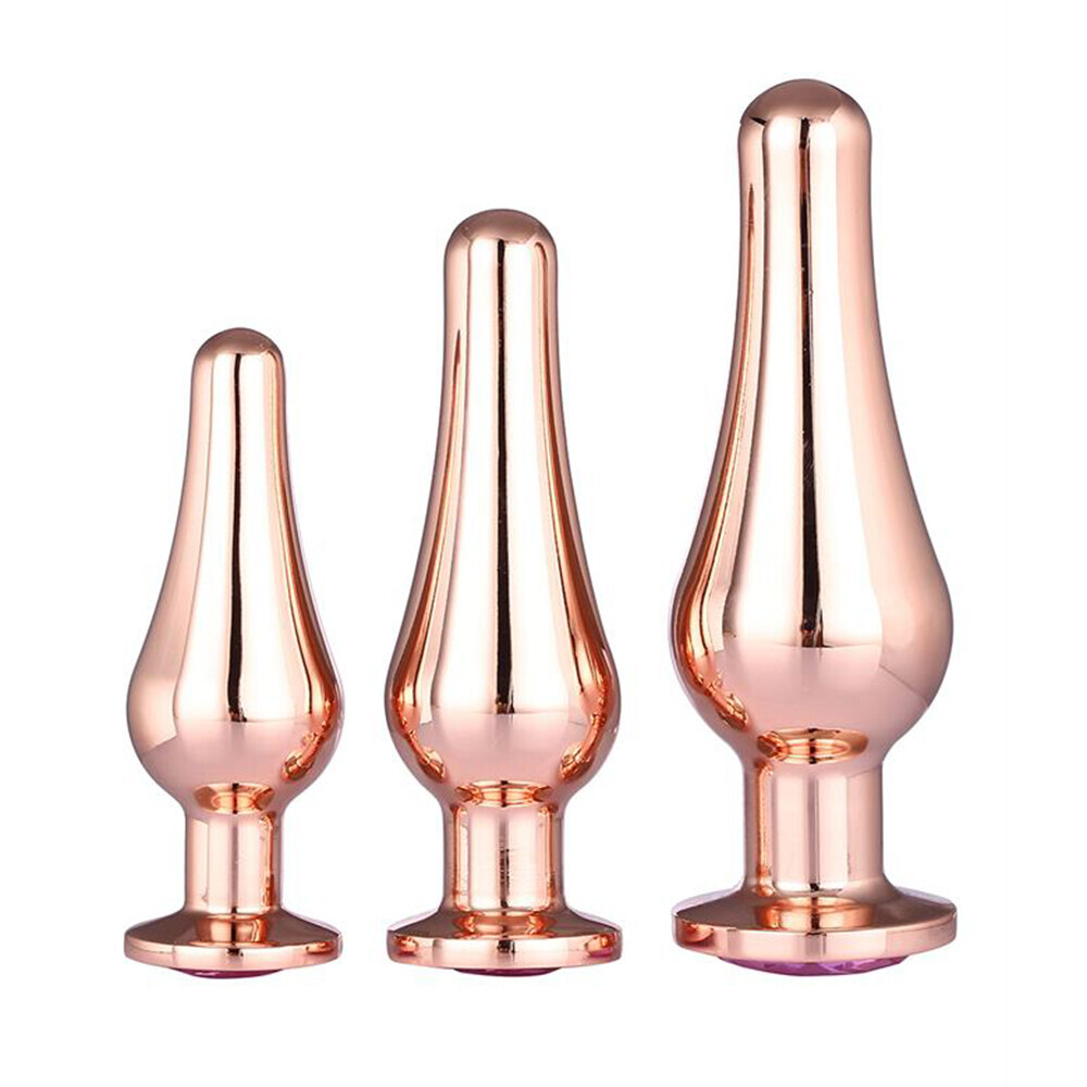 The Gleaming Butt Plug Set Rose Gold from Forbidden Passion