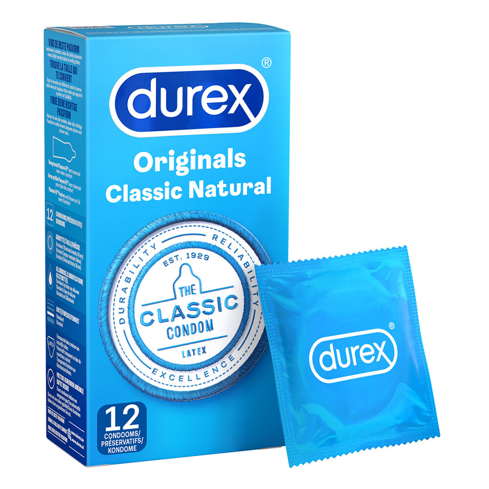 The Durex Originals Classic Natural Condoms 12 Pack from Forbidden Passion