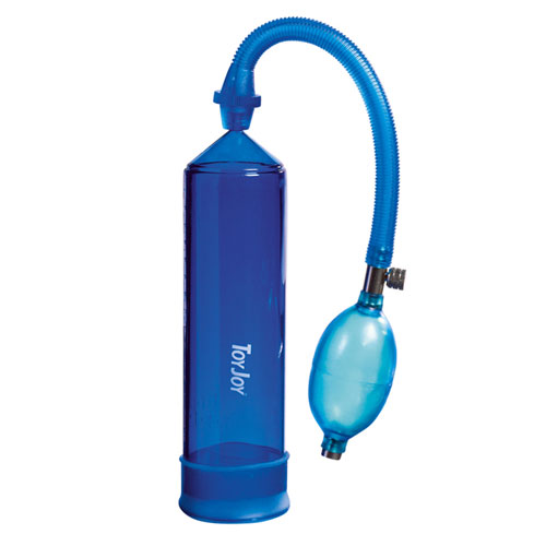 The ToyJoy Rock Hard Stimulation Blue Power Penis Pump from Forbidden Passion