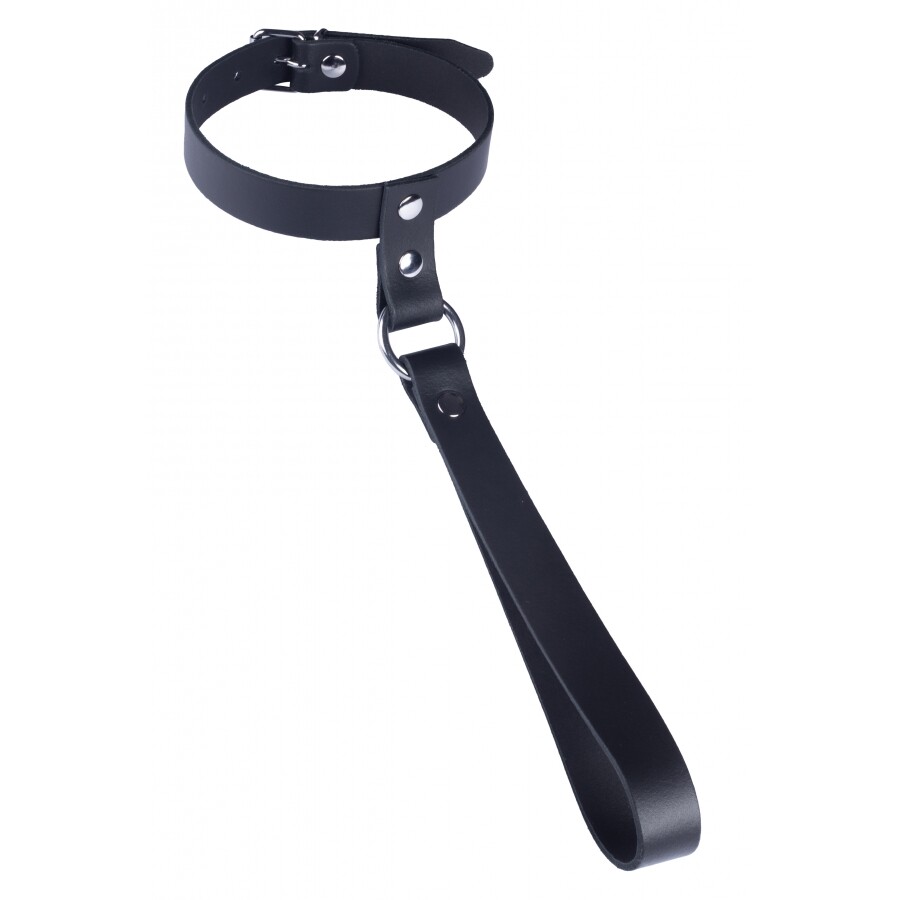 The The Red Leather Collar with Short Leash from Forbidden Passion