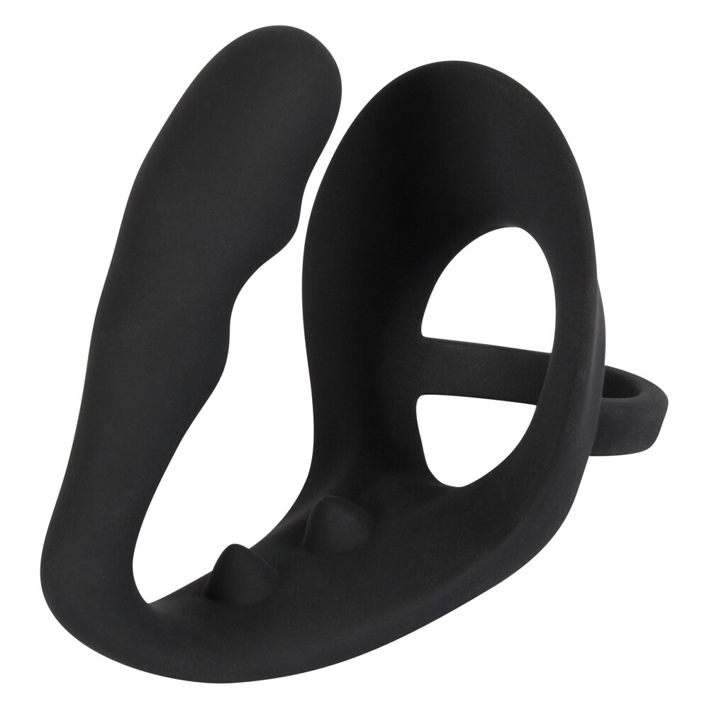The Black Velvets Cock Ring And Anal Plug from Forbidden Passion