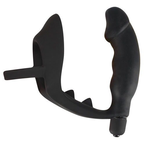 The Black Velvets Cock Ring And Vibrating Anal Plug from Forbidden Passion