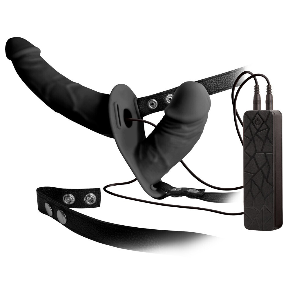 The Double Thruster Vibrating Double Ended Dildo With Harness from Forbidden Passion