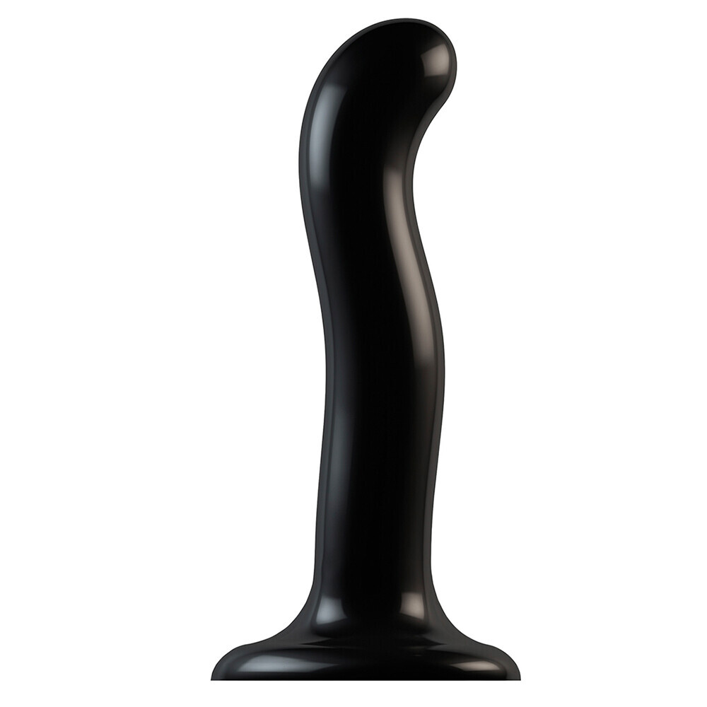 The Strap On Me Prostate and G Spot Curved Dildo Medium Black from Forbidden Passion