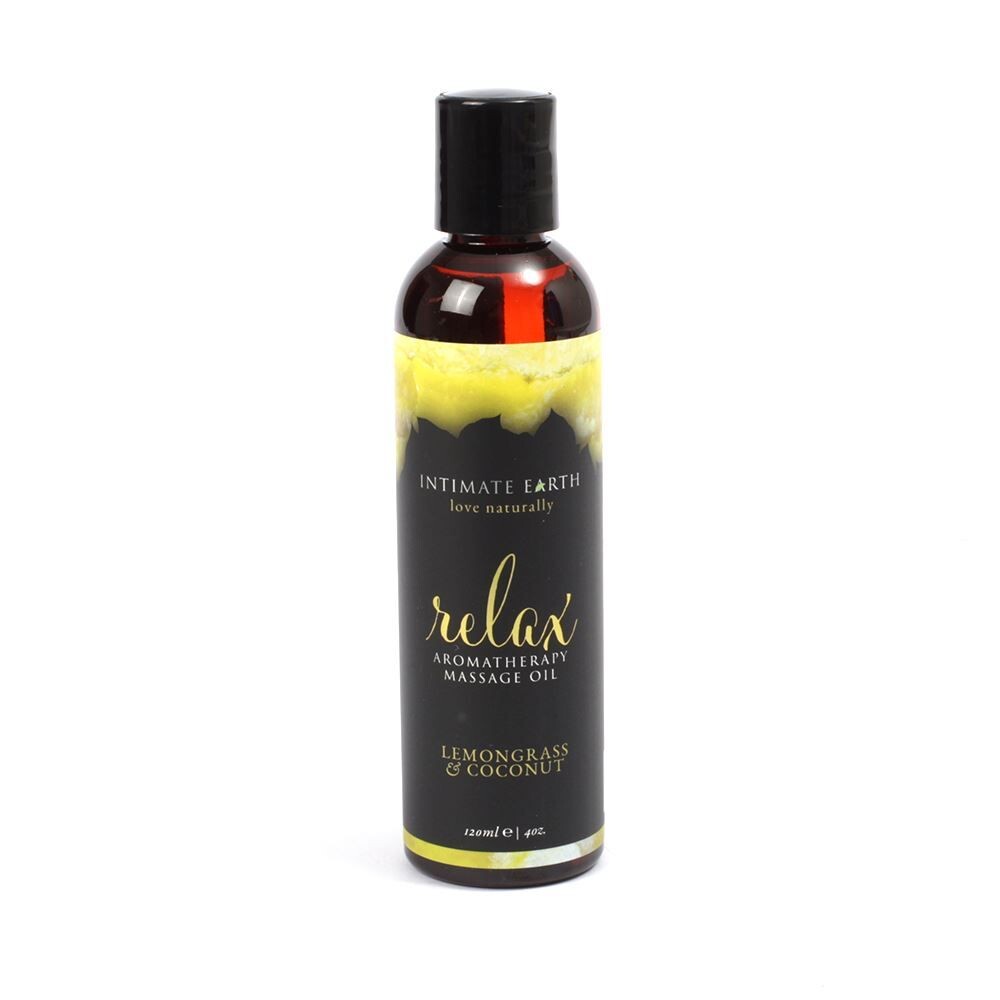 The Intimate Earth Lemongrass and Coconut Massage Oil from Forbidden Passion