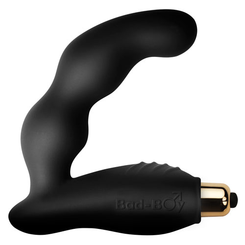 The Rocks Off 7 Speed Bad Boy Black Prostate Massager from Forbidden Passion