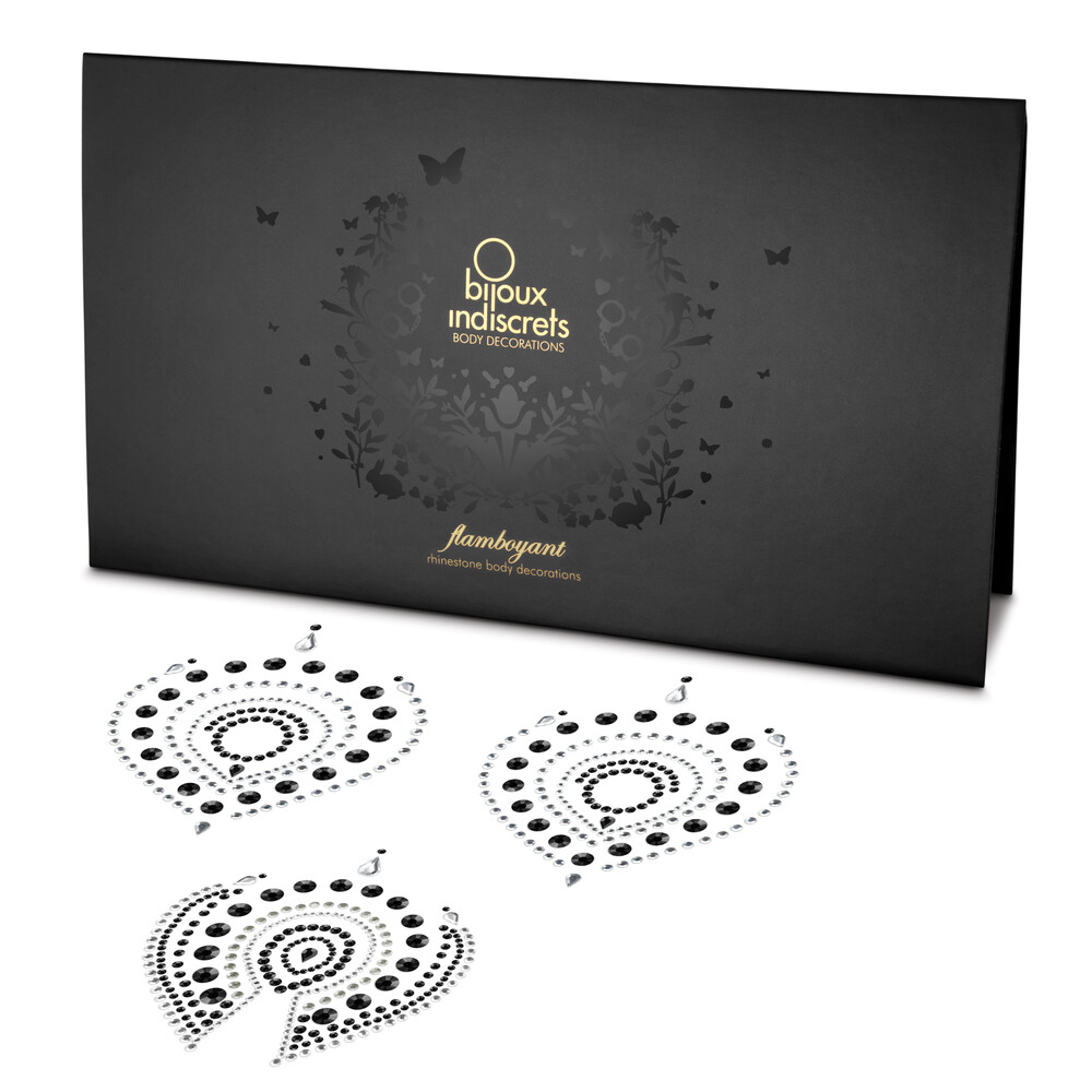 The Bijoux Indiscrets Flamboyant Rhinestone Jewellery Black Silver from Forbidden Passion