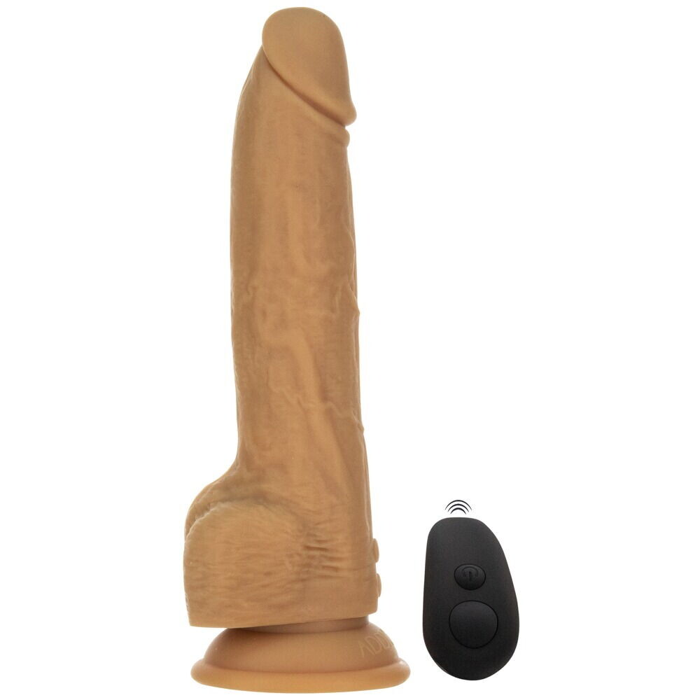 The Naked Attraction 9 Inch Thrusting Dildo Caramel from Forbidden Passion