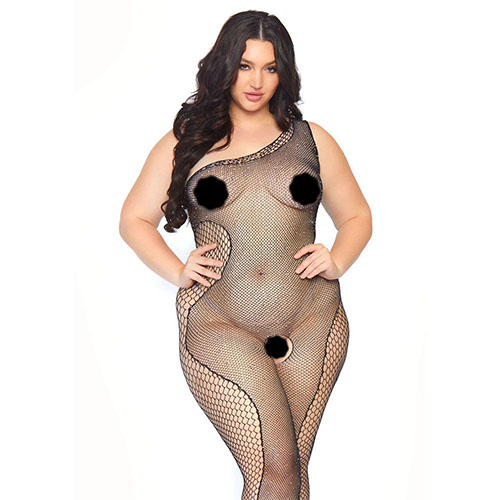 The Leg Avenue Crystalized Bodystocking Plus Size UK 14 to 18 from Forbidden Passion