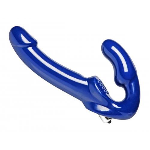 The XR Revolver II Vibrating Strapless Strap On Dildo from Forbidden Passion