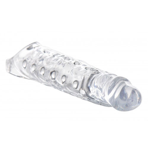 The Size Matters 3 Inch Clear Penis Extender Sleeve from Forbidden Passion
