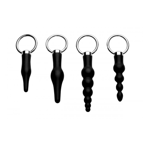 The Master Series 4 Piece Silicone Anal Ringed Rimmer Set from Forbidden Passion