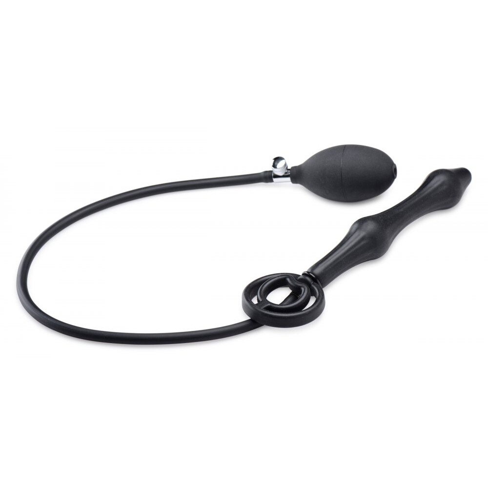 The Master Series Devils Rattle Inflatable Anal Plug With Cock Ring from Forbidden Passion