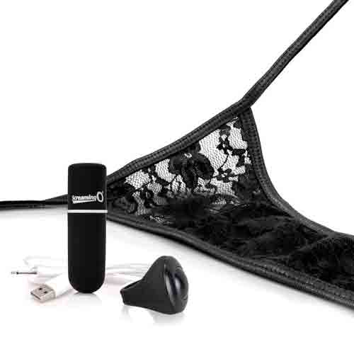 The Screaming O My Secret Charged Black Remote Control Panty Vibe from Forbidden Passion