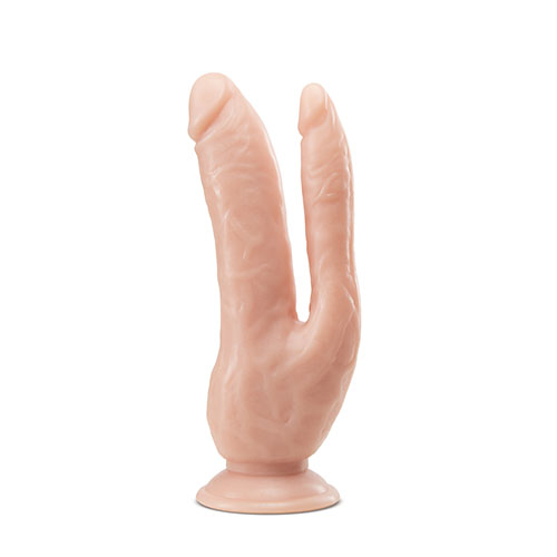 The Dr. Skin Dual 8 Inch Dual Penetrating Dildo With Suction Cup from Forbidden Passion