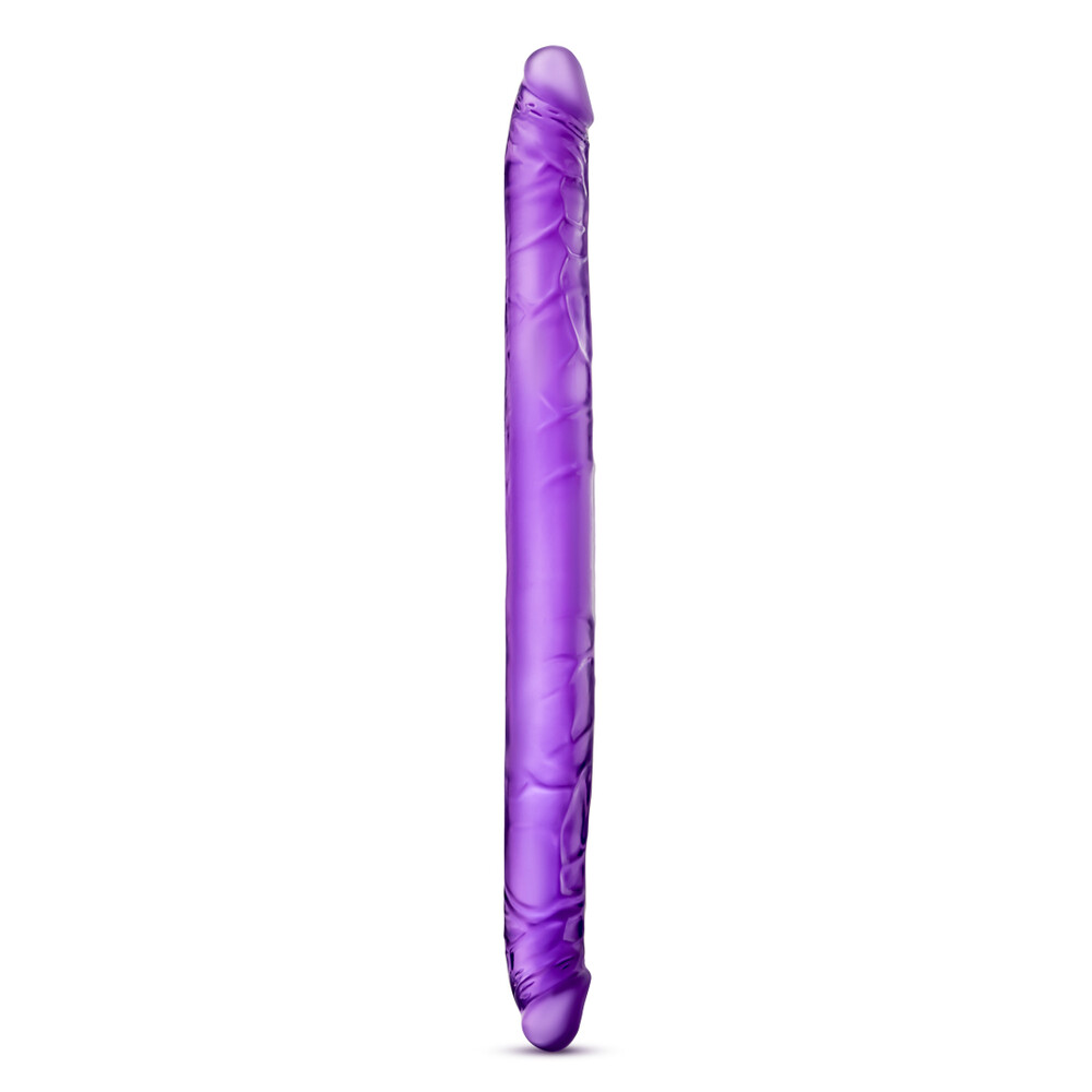 The B Yours 16 Inch Purple Double Dildo from Forbidden Passion