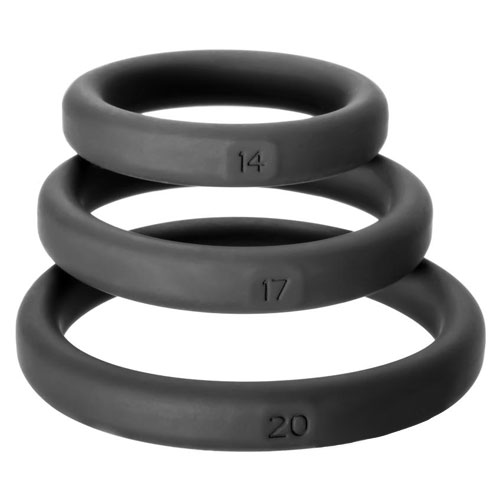The Perfect Fit XactFit Cock Ring Sizes 14 17 20 from Forbidden Passion