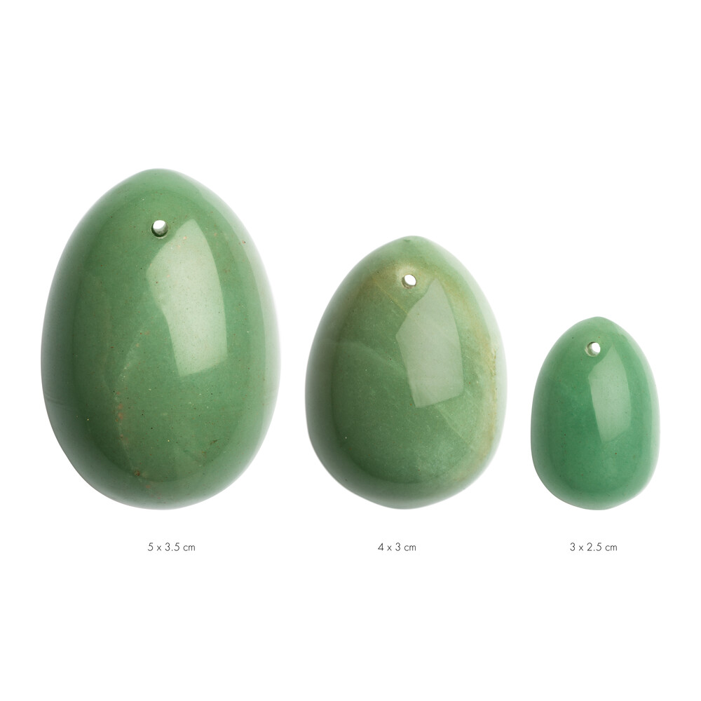 The La Gemmes Yoni Egg Set Jade from Forbidden Passion