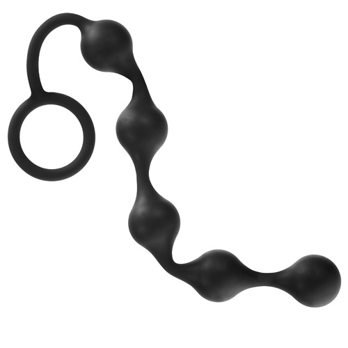 The Onyx Silicone Anal Beads from Forbidden Passion