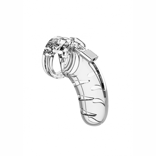 The Man Cage 03 Male 4.5 Inch Clear Chastity Cage from Forbidden Passion