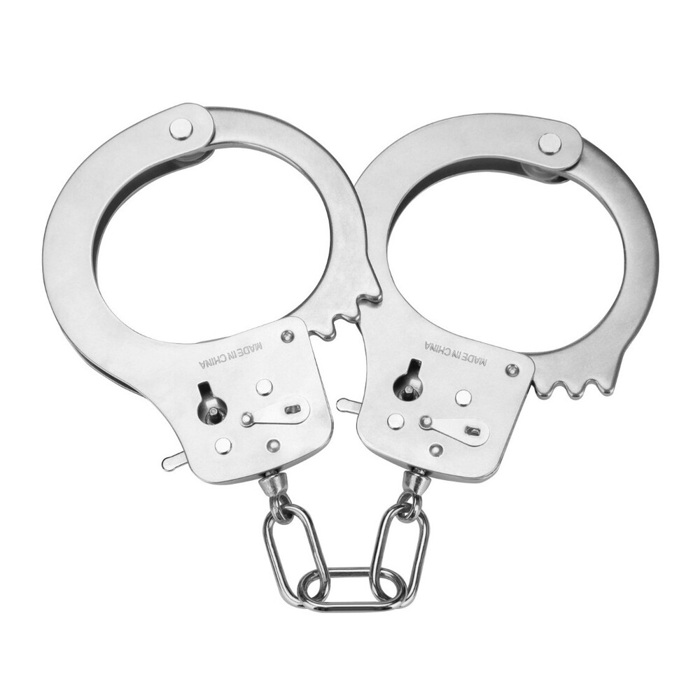 The Me You Us Premium Heavy Duty Metal Bondage Handcuffs from Forbidden Passion