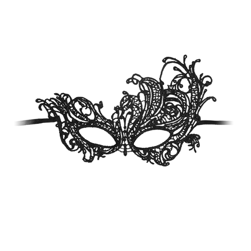 The Ouch Royal Black Lace Mask from Forbidden Passion