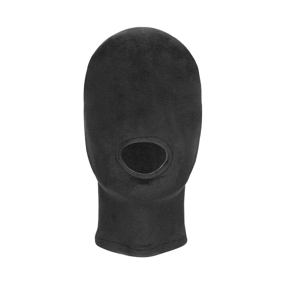 The Ouch Velvet Mask With Mouth Opening from Forbidden Passion