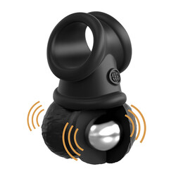 The King Cock The Crown Jewels Weighted Swinging Vibrating Balls from Forbidden Passion