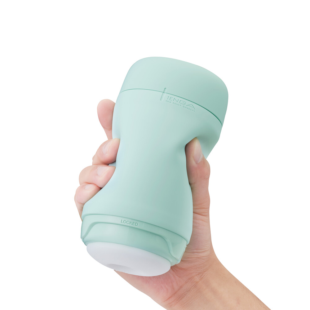 The Tenga Puffy Mint Green Masturbator from Forbidden Passion