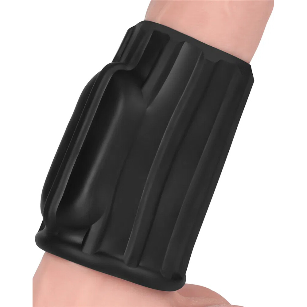 The Lovetoy Ridge Vibrating Penis Scrotum Sleeve from Forbidden Passion