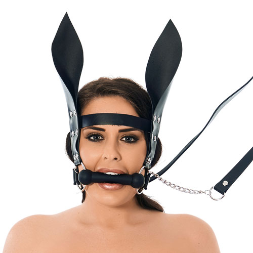 The Horsebit Mouth Gag With Reins And Ears from Forbidden Passion