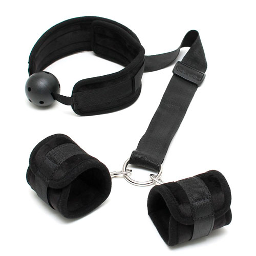 The Breathable Mouth Gag With Cuffs from Forbidden Passion