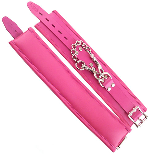 The Rouge Garments Ankle Cuffs Padded Pink from Forbidden Passion